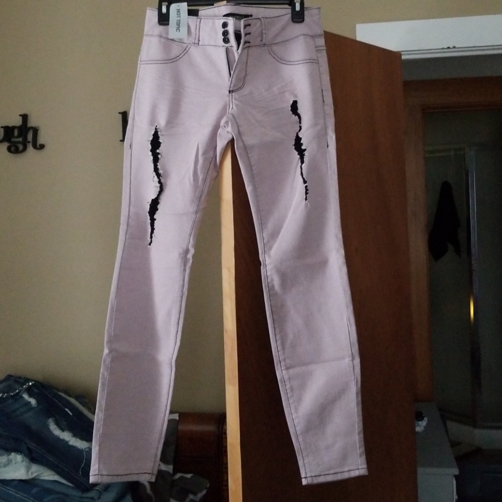 Lovesick light purple skinny jeans